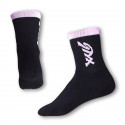 Ponožky Styx classic černé s růžovým nápisem (H224)