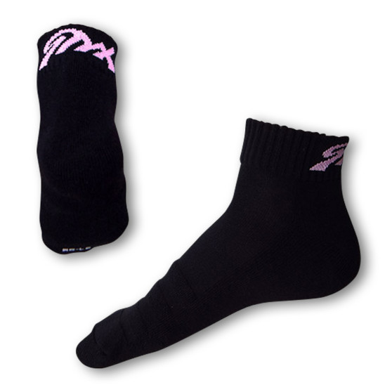 Ponožky Styx fit černé s růžovým nápisem (H234)