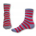 Ponožky Styx crazy červeno šedé proužky (H324)