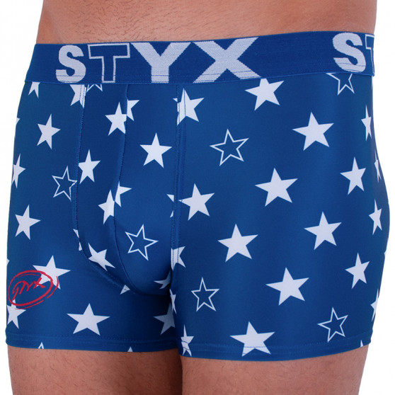 Pánské boxerky Styx art sportovní guma hvězdy (G658)