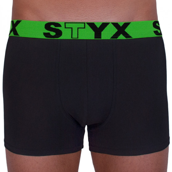 3PACK pánské boxerky Styx sportovní guma černé (G9646566)