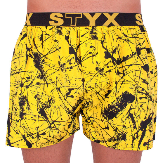Pánské trenky Styx art sportovní guma Jáchym žluté (B751)