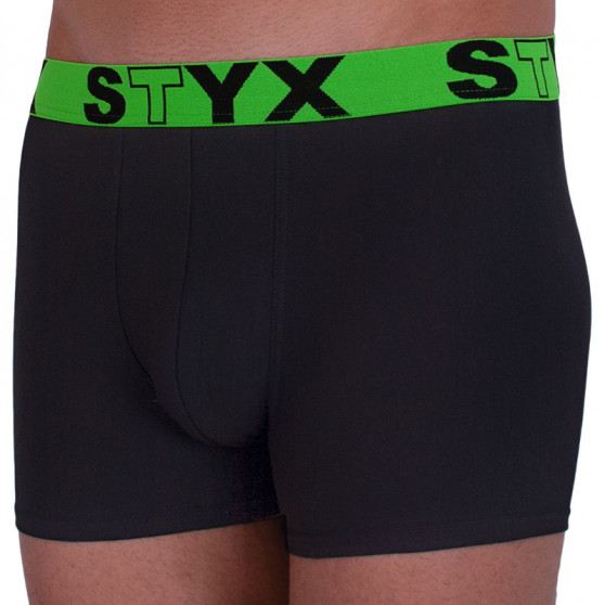 Pánské boxerky Styx sportovní guma černé (G965)