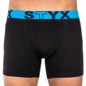 Pánské boxerky Styx long sportovní guma černé (U966)