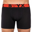 Pánské boxerky Styx long sportovní guma černé (U964)