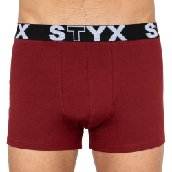 Pánské boxerky Styx sportovní guma nadrozměr vínové (R1060)