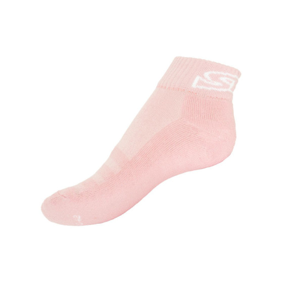 Ponožky Styx fit růžové s bílým nápisem (H274) 