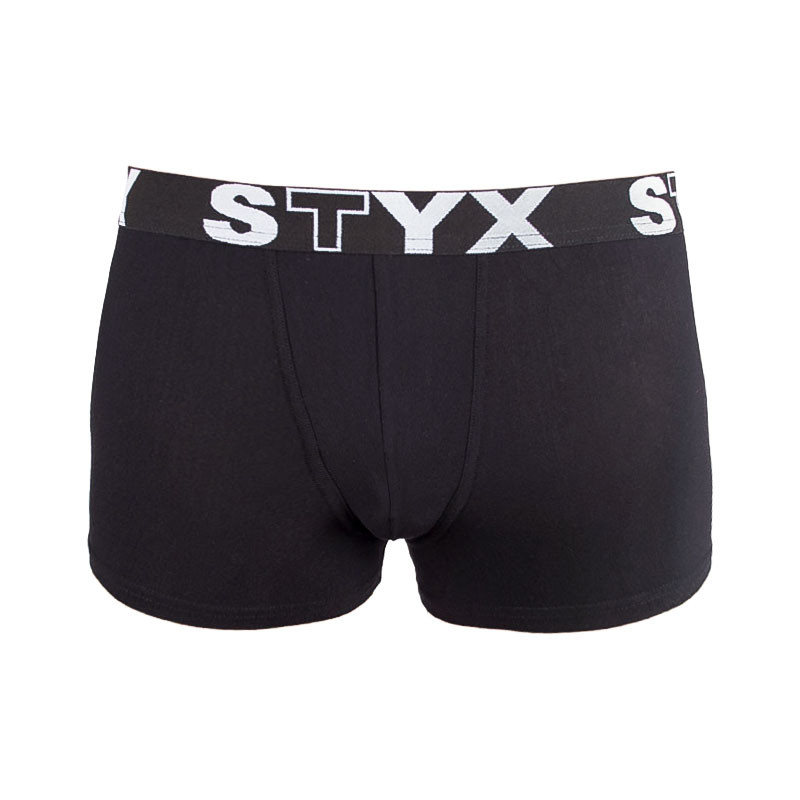 Levně Dětské boxerky Styx sportovní guma černé (GJ960) 4-5 let