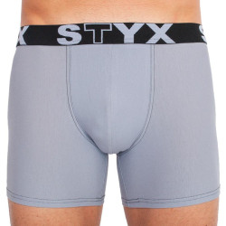 Pánské boxerky Styx long sportovní guma světle šedé (U1067)