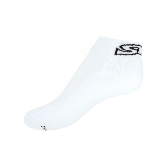 5PACK ponožky Styx kotníkové bílé s černým nápisem (H27171717171) 