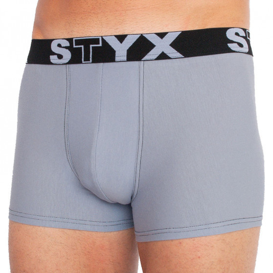 Pánské boxerky Styx sportovní guma nadrozměr světle šedé (R1067)