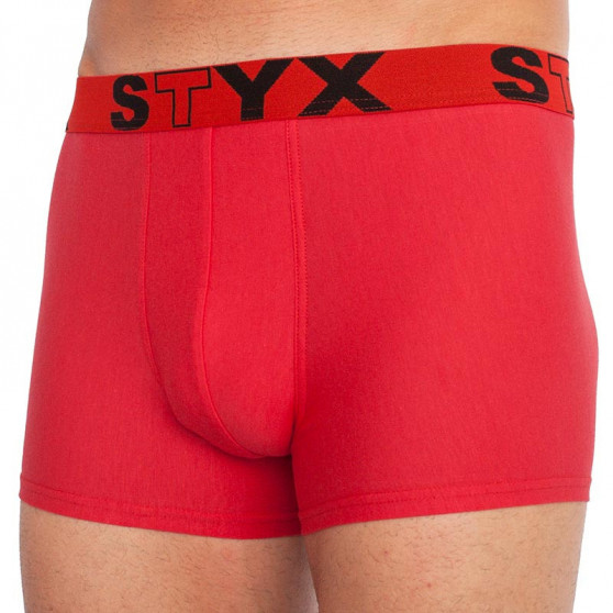 Pánské boxerky Styx sportovní guma nadrozměr červené (R1064)