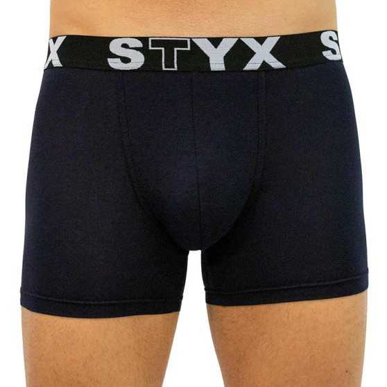 Pánské boxerky Styx long sportovní guma tmavě modré (U963)