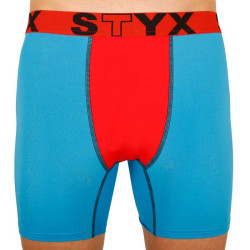 Pánské funkční boxerky Styx modré s červenou gumou (W961)