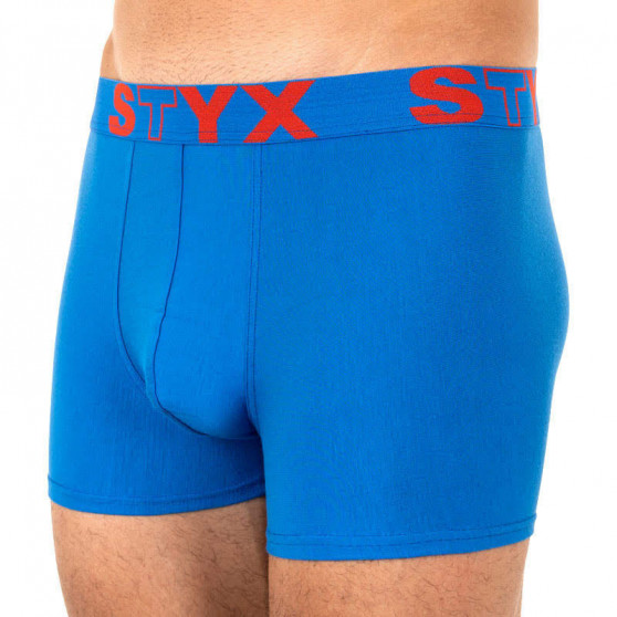 3PACK pánské boxerky Styx sportovní guma nadrozměr modré (R9676869)