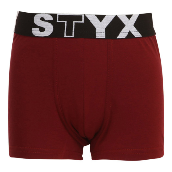 Dětské boxerky Styx sportovní guma vínové (GJ1060)