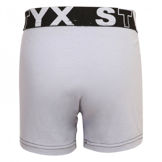 Dětské boxerky Styx sportovní guma světle šedé (GJ1067)