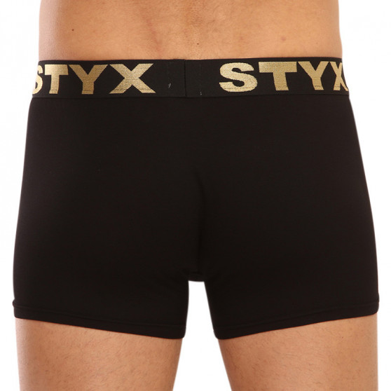 Pánské boxerky Styx / KTV sportovní guma černé - černá guma (GTC960)