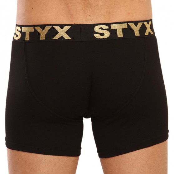 Pánské boxerky Styx / KTV long sportovní guma černé - černá guma (UTC960)