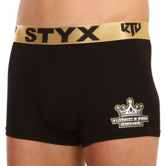 3PACK pánské boxerky Styx / KTV sportovní guma černé (GTCGTZKGTCL960)