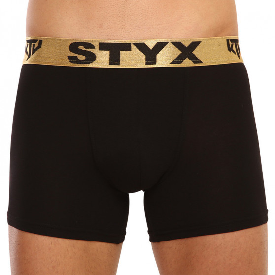 3PACK pánské boxerky Styx / KTV long sportovní guma černé (UTZUTCLUTCK960)