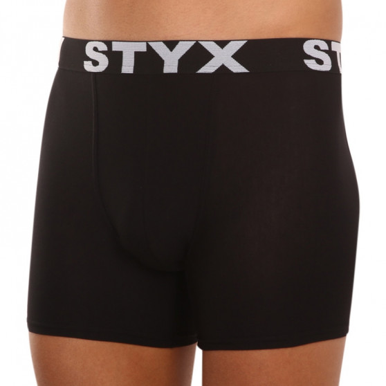 Pánské boxerky Styx long sportovní guma černé (U960)