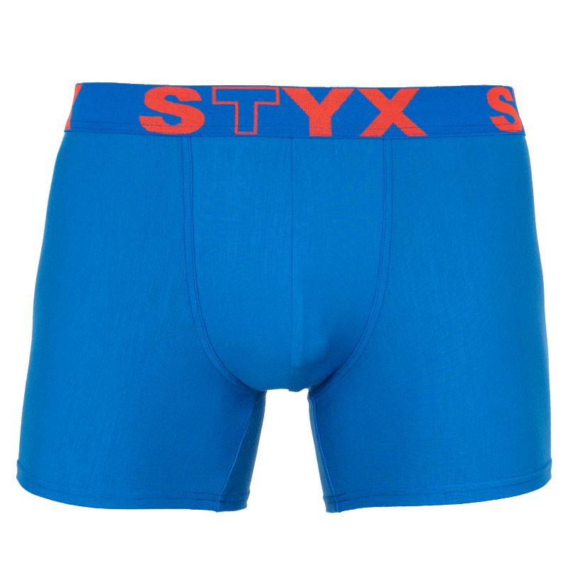 Levně Pánské boxerky Styx long sportovní guma modré (U967) XL