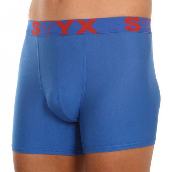 Pánské boxerky Styx long sportovní guma modré (U967)