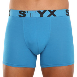 Pánské boxerky Styx long sportovní guma světle modré (U969)