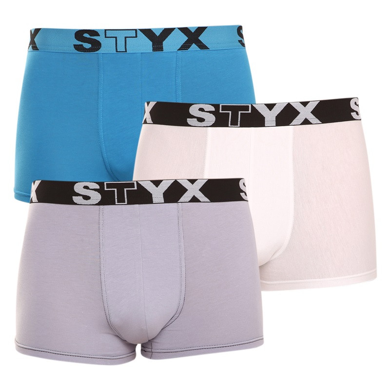3PACK pánské boxerky Styx sportovní guma vícebarevné (G969106167) M