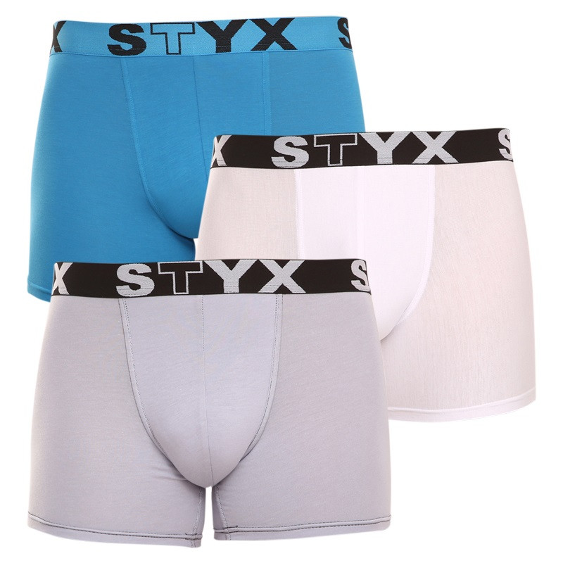 3PACK pánské boxerky Styx long sportovní guma vícebarevné (U9696167) M