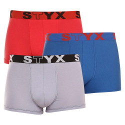 3PACK pánské boxerky Styx sportovní guma vícebarevné (G96706467)