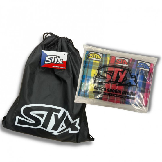 3PACK pánské boxerky Styx sportovní guma vícebarevné (G9696863)
