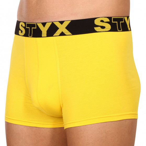 Pánské boxerky Styx sportovní guma žluté (G1068)