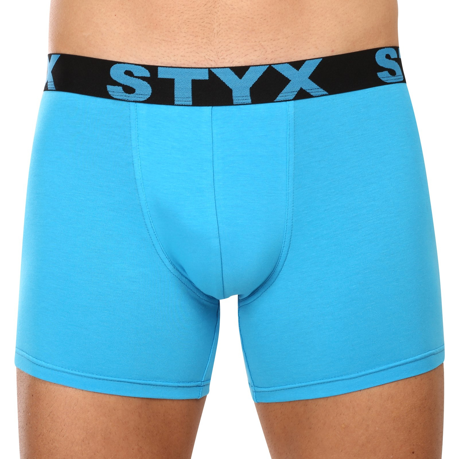 Levně Pánské boxerky Styx long sportovní guma světle modré (U1169) XXL