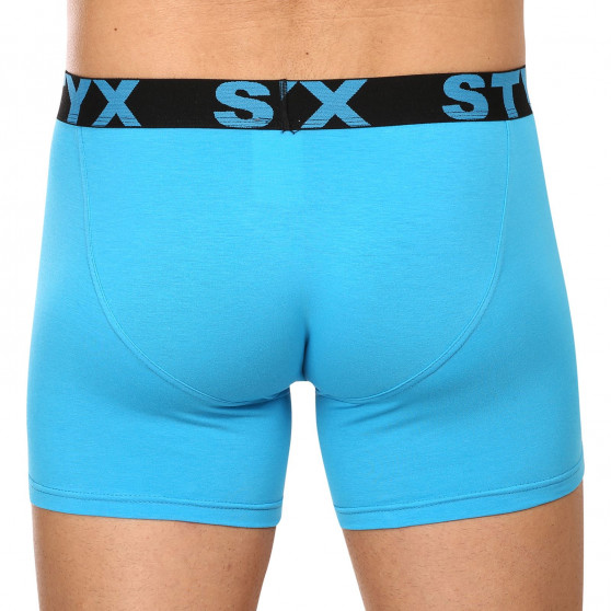 Pánské boxerky Styx long sportovní guma světle modré (U1169)