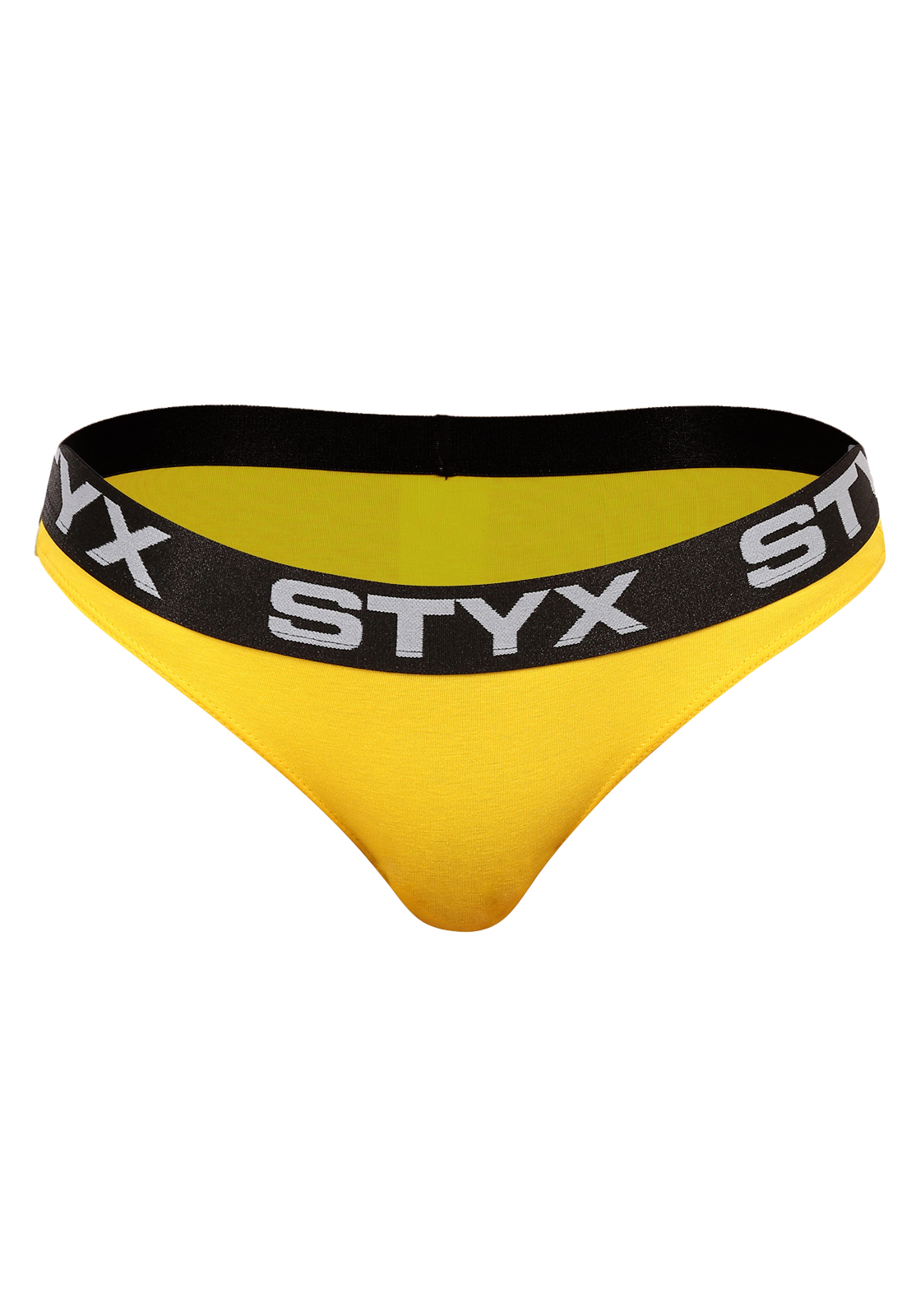 Levně Dámské kalhotky Styx sportovní guma žluté (IK1068) XL