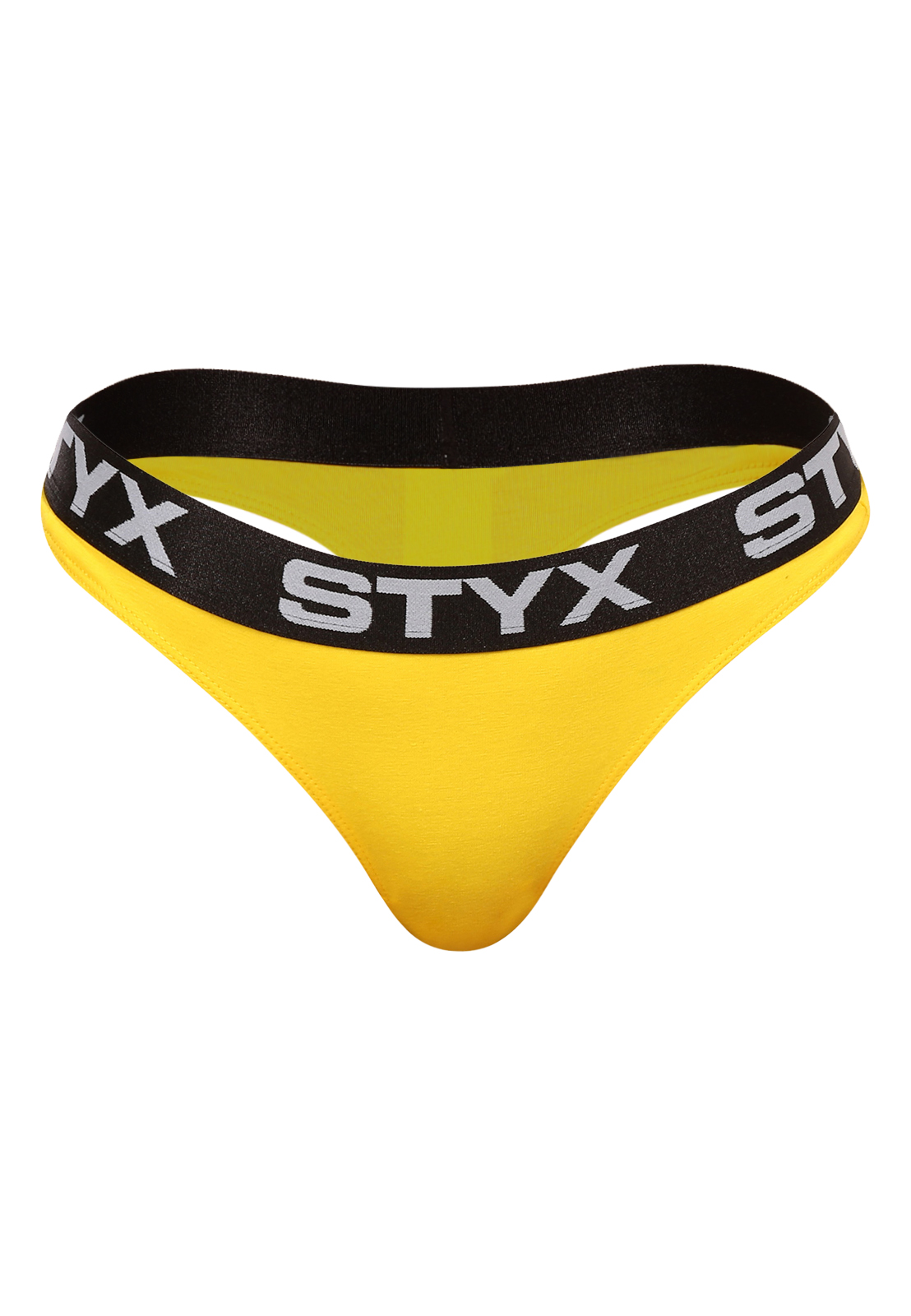 Levně Dámská tanga Styx sportovní guma žlutá (IT1068) L