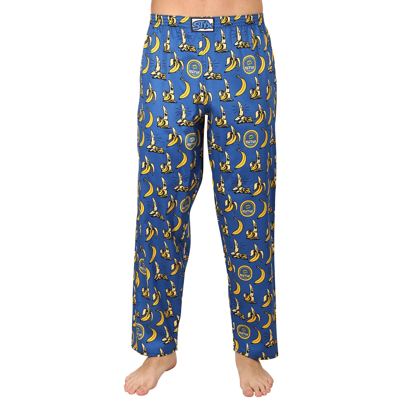 Levně Pánské kalhoty na spaní Styx banány (DKP1359) L