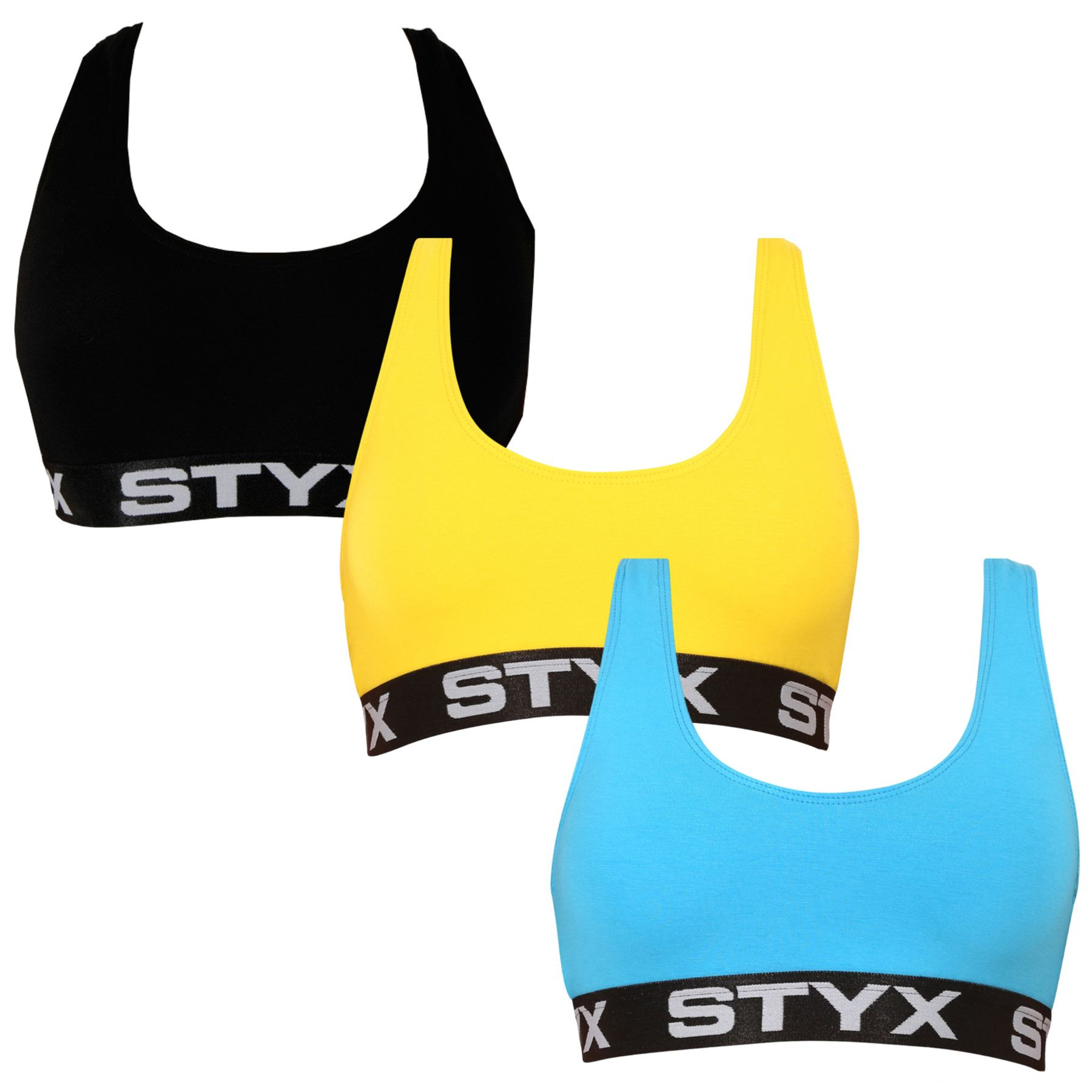3PACK dámská podprsenka Styx sport vícebarevná (3IP96089) XL