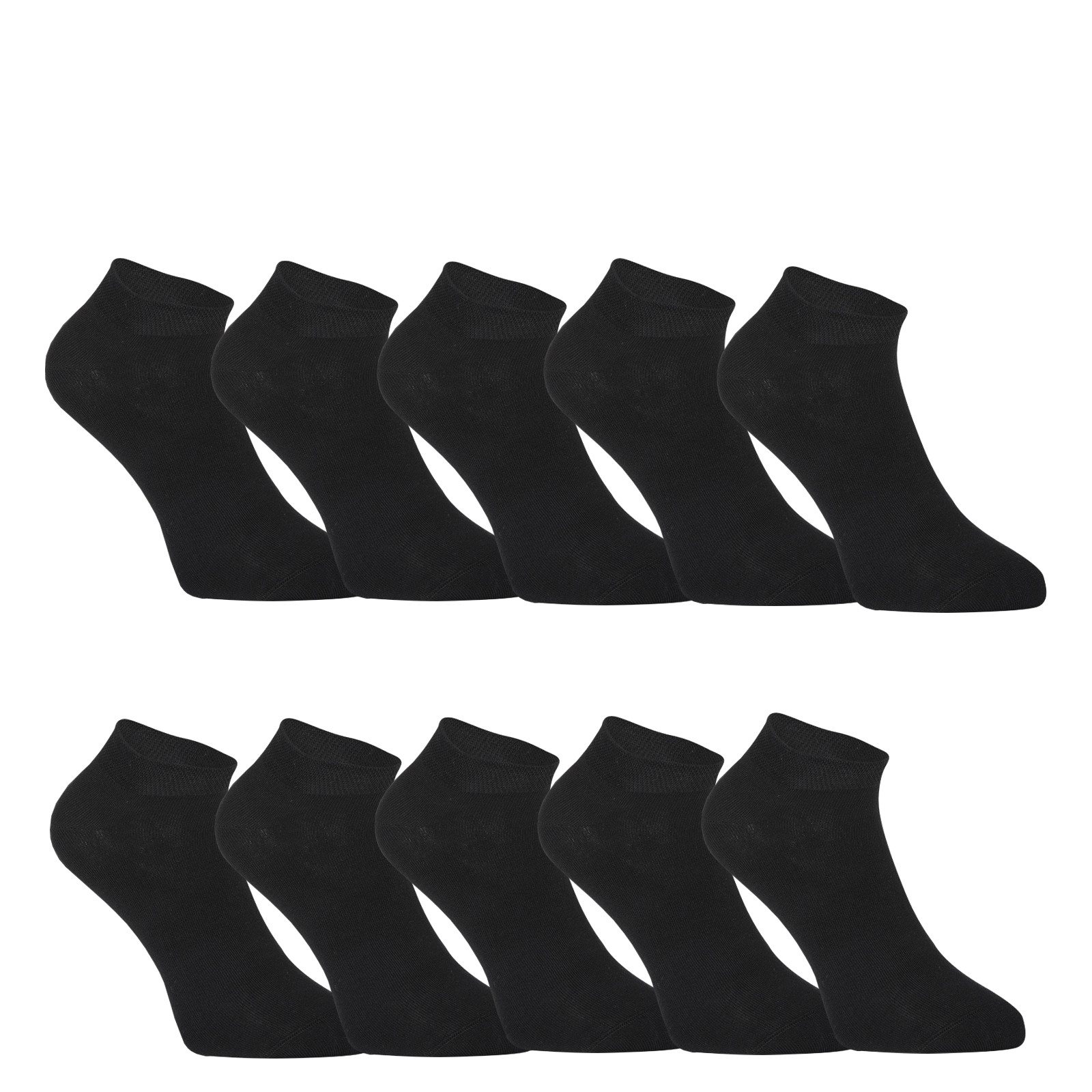 Levně 10PACK ponožky Styx nízké bambusové černé (10HBN960) L