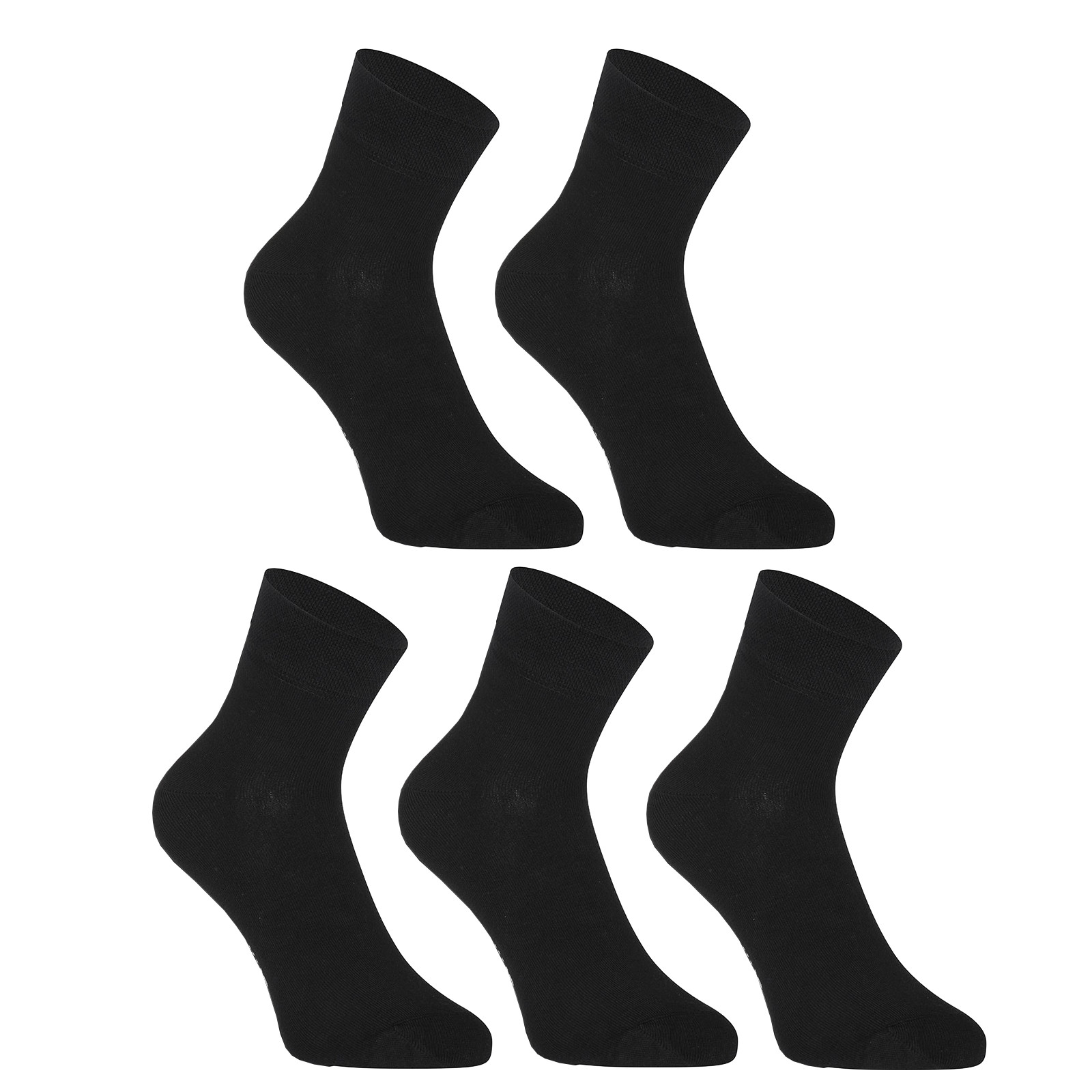 Levně 5PACK ponožky Styx kotníkové bambusové černé (5HBK960) L