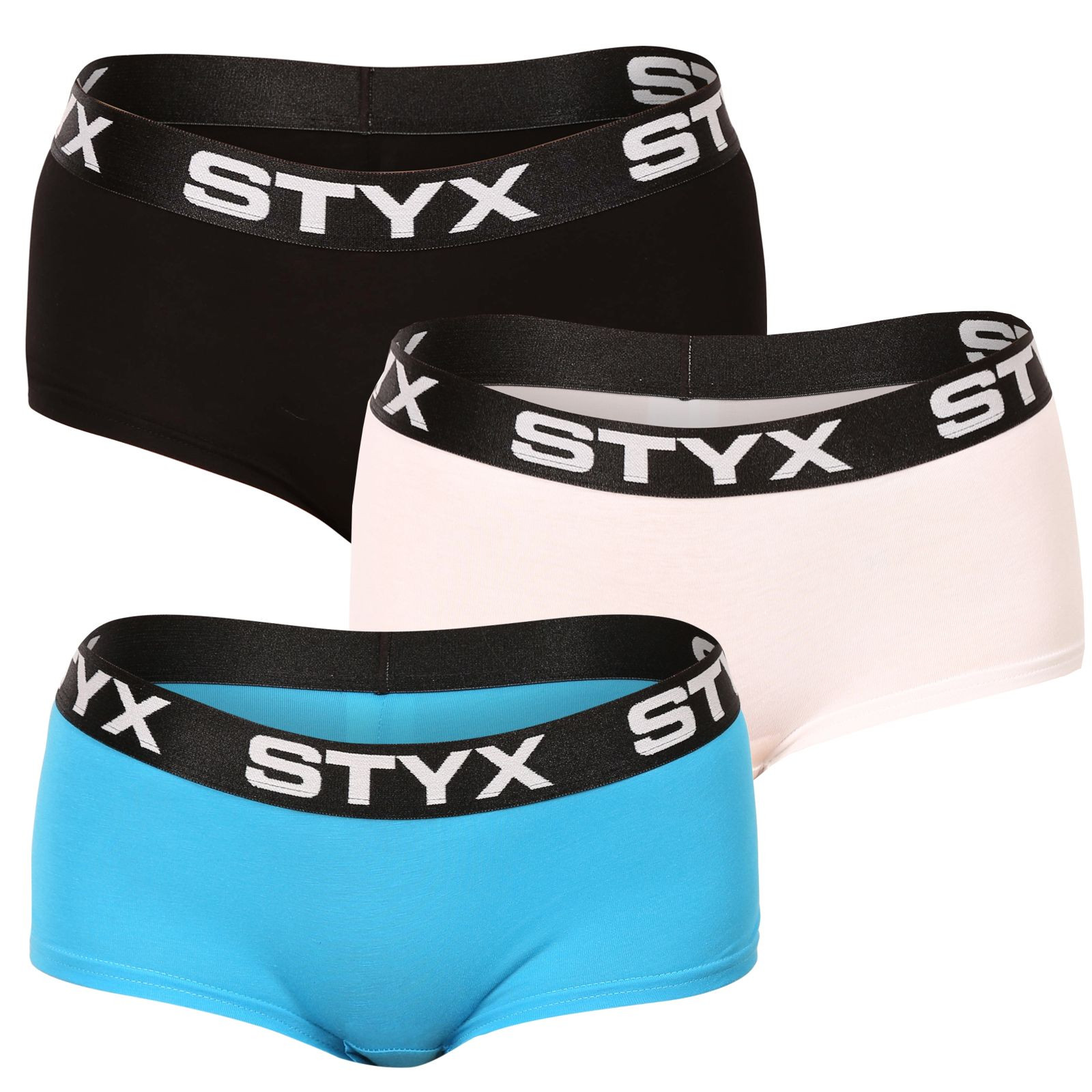 Levně 3PACK dámské kalhotky Styx s nohavičkou vícebarevné (3IN96019) S