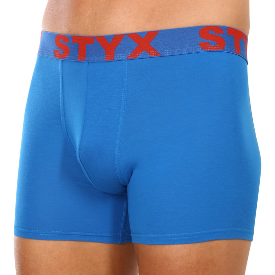 Pánské boxerky Styx long sportovní guma modré (U1167)