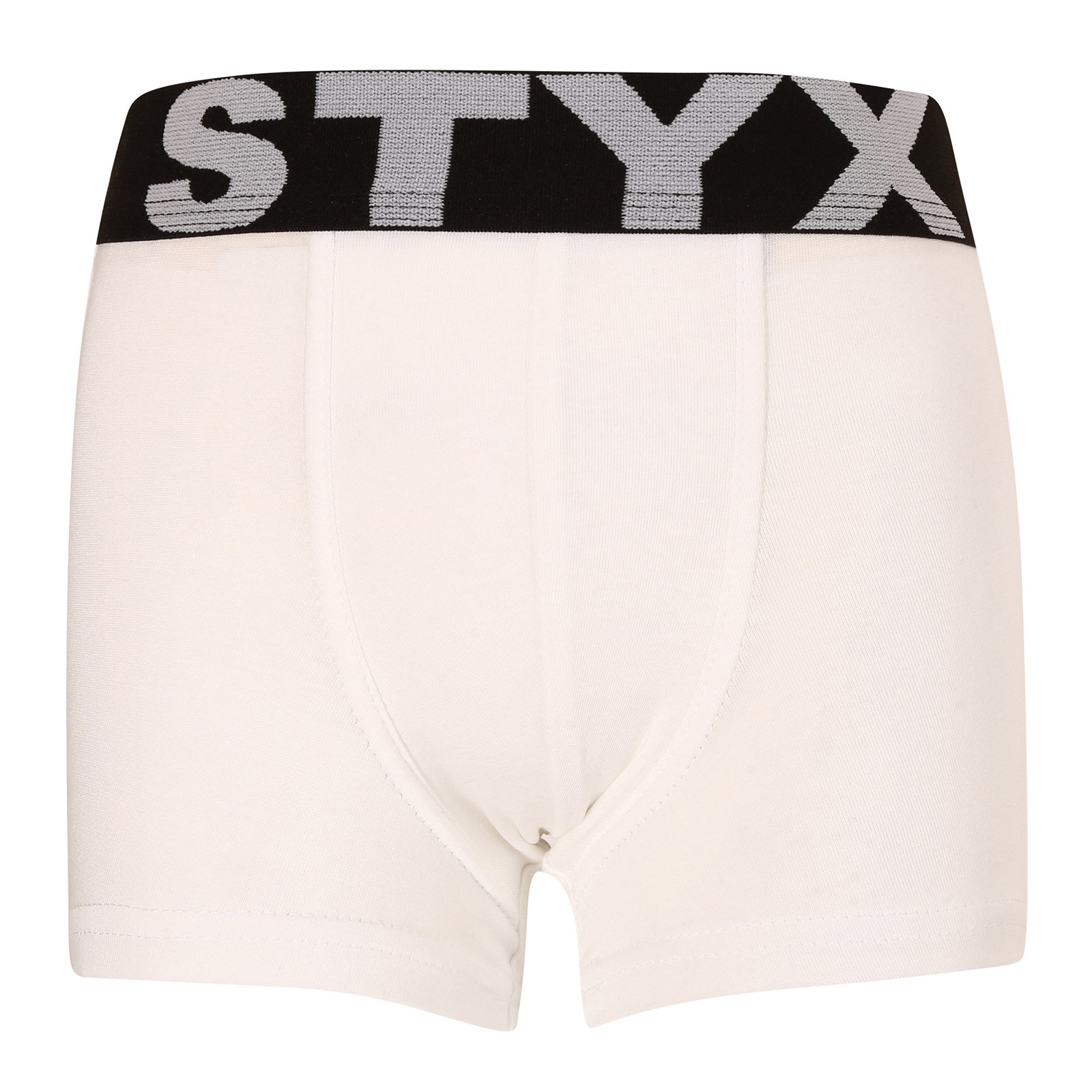Levně Dětské boxerky Styx sportovní guma bílé (GJ1061) 12-14 let