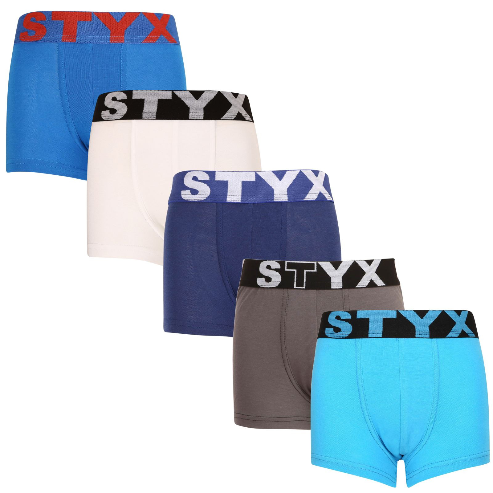 Levně 5PACK Dětské boxerky Styx sportovní guma vícebarevné (5GJ9681379) 4-5 let