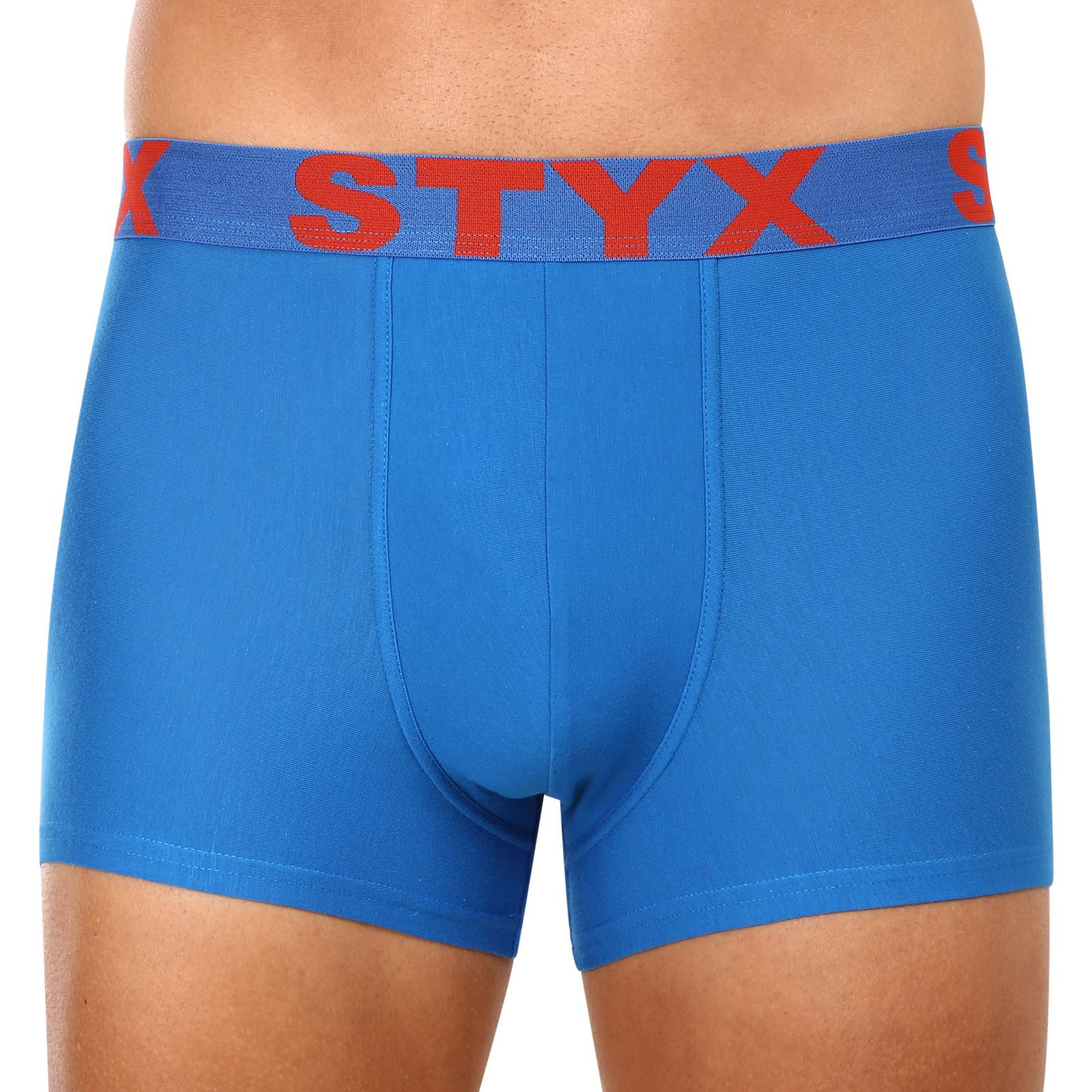 Levně Pánské boxerky Styx sportovní guma nadrozměr modré (R1167) 3XL