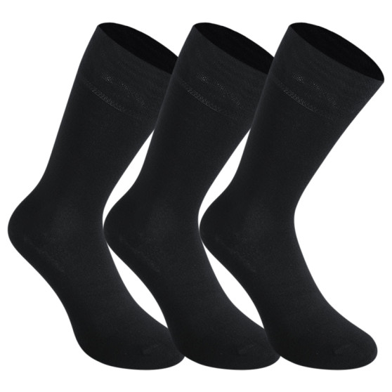 3PACK ponožky Styx vysoké bambusové černé (3HB960) 