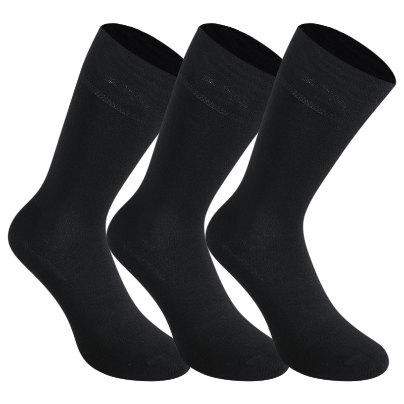 Levně 3PACK ponožky Styx vysoké bambusové černé (3HB960) XL