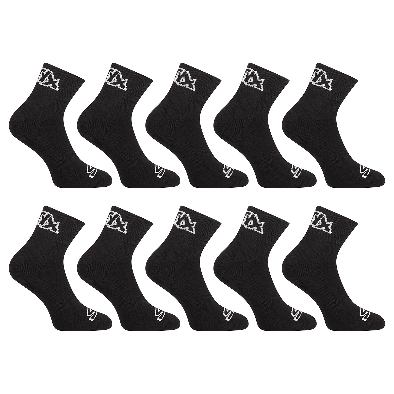 Levně 10PACK ponožky Styx kotníkové černé (10HK960) L